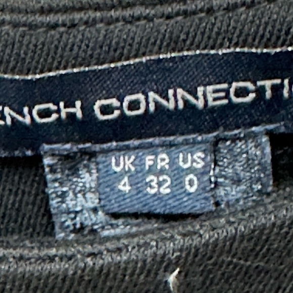 French Connection Black Sheath Dress with Sheer Mesh Detail Women’s Size 0 - Picture 4 of 6